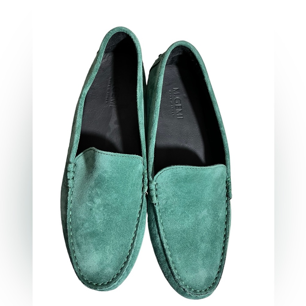 M.Gemi Suede moccasin loafers size 40.5 (US9.5) Green